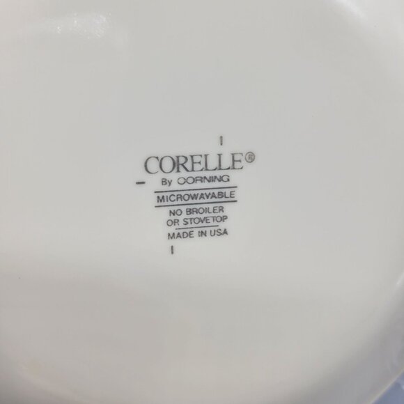 Vintage 90s Corelle by Corning English Breakfast Snack Plates 6.75" Set of 4 - Picture 4 of 7